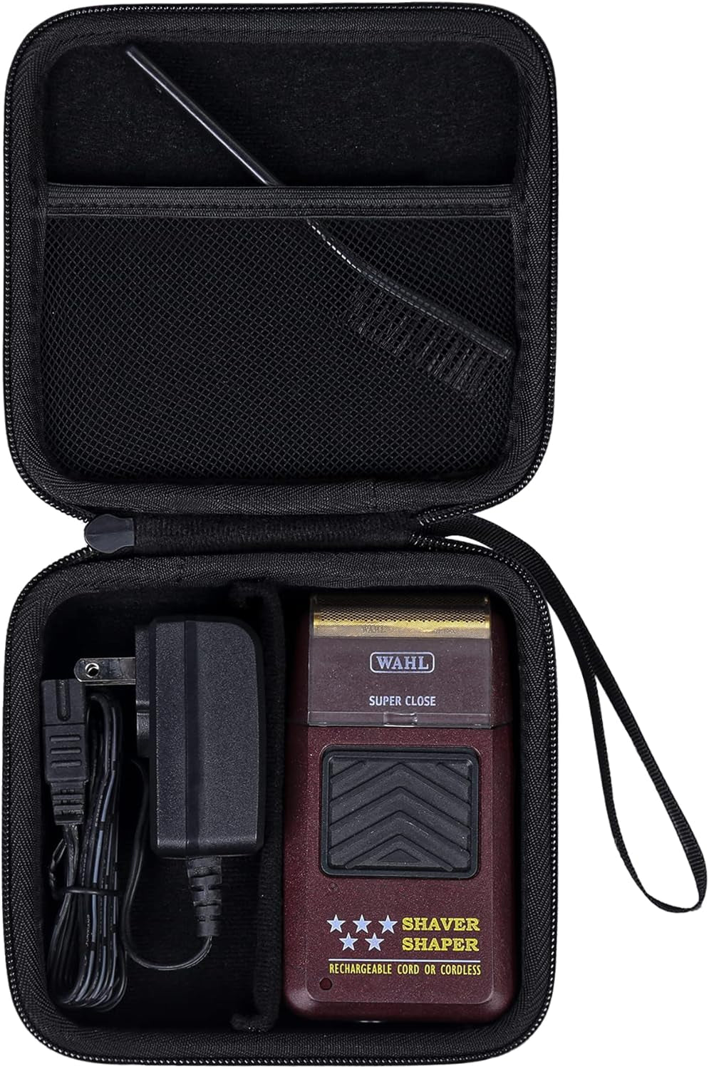 Hard Travel Case Replacement for Wahl Professional 8061-100 8164 5-Star Series Rechargeable Shaver Shaper (Black Case)