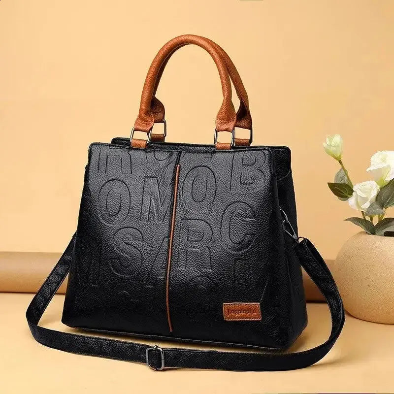 PU Leather Casual Crossbody Bags for Women Ladies Tote Handbag Female Large Capacity Travel Shoulder Bag 240723