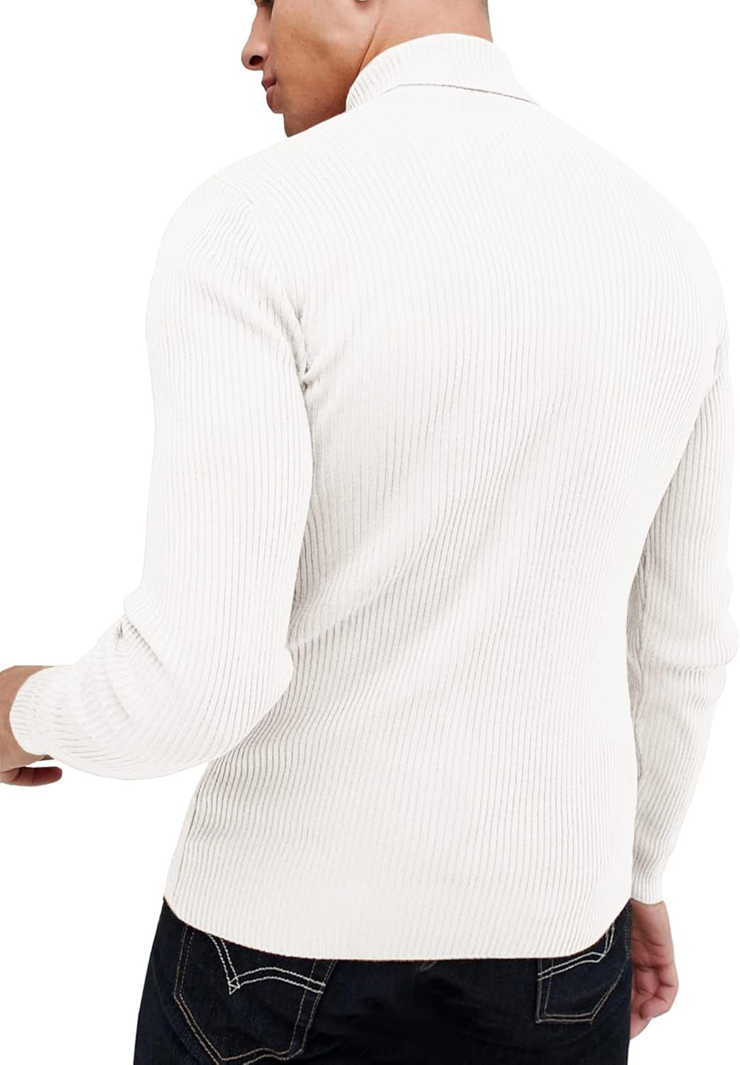 Mens Casual Basic Thermal Turtleneck Slim Fit Pullover Thermal Sweaters