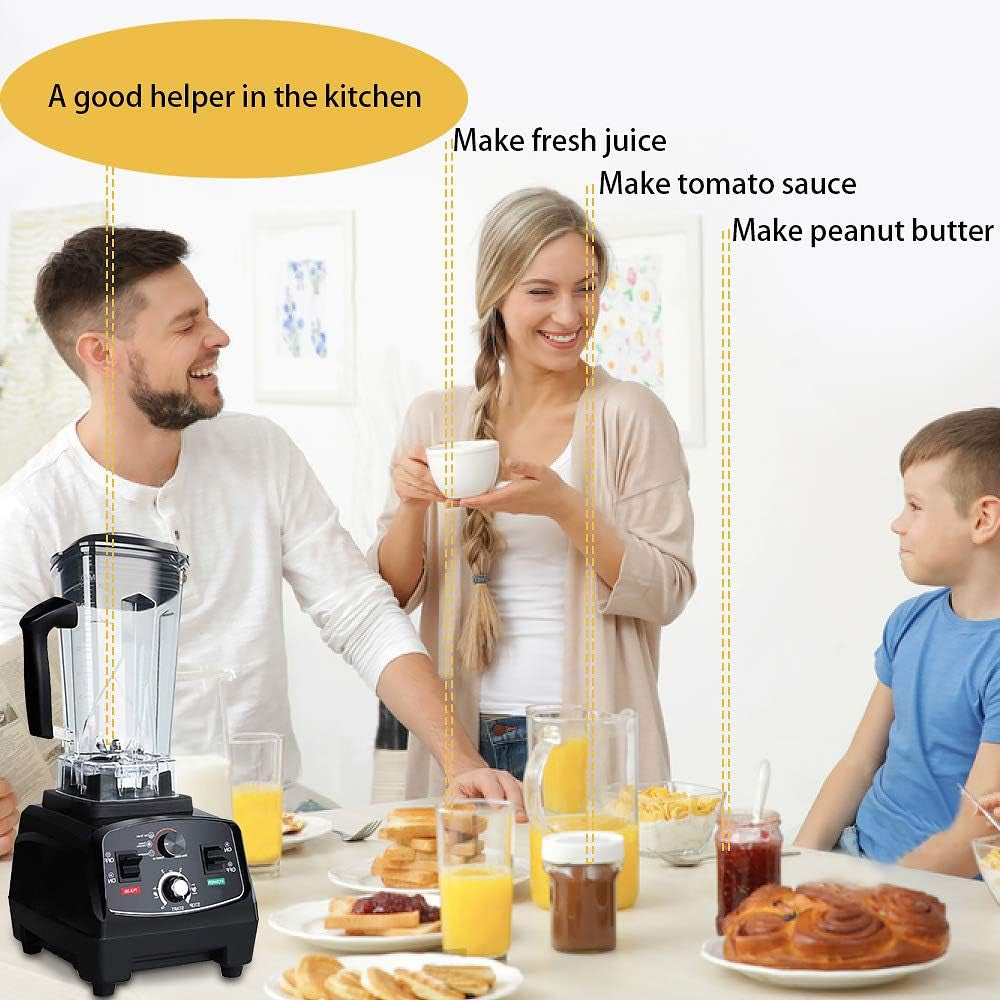 High Power Blender,Professional Blender,High Speed 2200W 30000 Rpm,Built-In Timer,70 Oz ,Smoothie Blender for Crushing Ice, Frozen Dessert,Fish