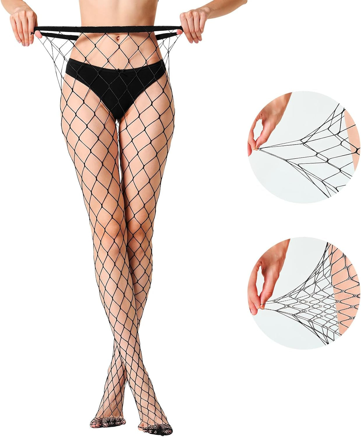 Women'S Fishnets Sparkly Tights High Waist Rhinestone Stockings Party Pantyhose
