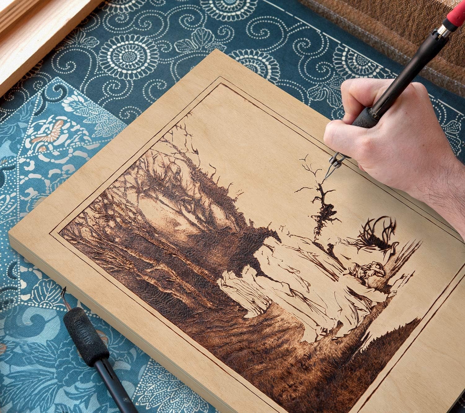 Wooden Canvas Board, 9X12 Inch, Pack of 5 | Cradled Birch Wood Panels for Painting, Acrylic Pouring, Encaustic Art & Wood Burning