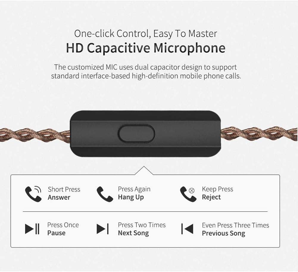 KZ ZS10 Pro in Ear Monitor Headphone, Wired Gaming Earphones, KZ Hifi Earbuds Headphone with 4 Balanced Armatures and 1 Dynamic Drivers IEM Earphones for Drummer Musician (Blue with Mic)