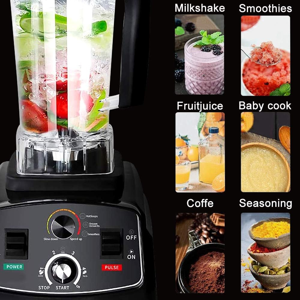 High Power Blender,Professional Blender,High Speed 2200W 30000 Rpm,Built-In Timer,70 Oz ,Smoothie Blender for Crushing Ice, Frozen Dessert,Fish