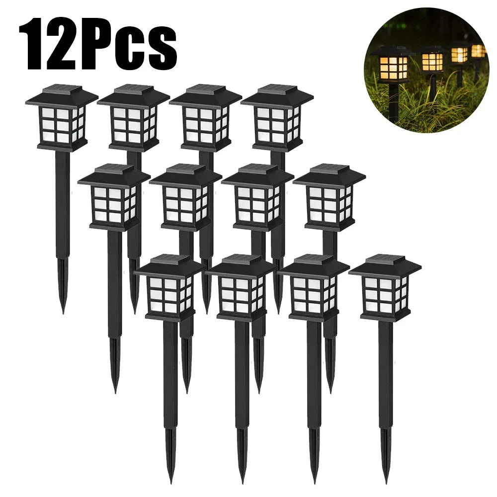 LED Solar Pathway Lawn Lights Outdoor IP65 Waterproof Solar Lamp Decoration for Garden Walkway Path Driveway Patio Yard & Lawn