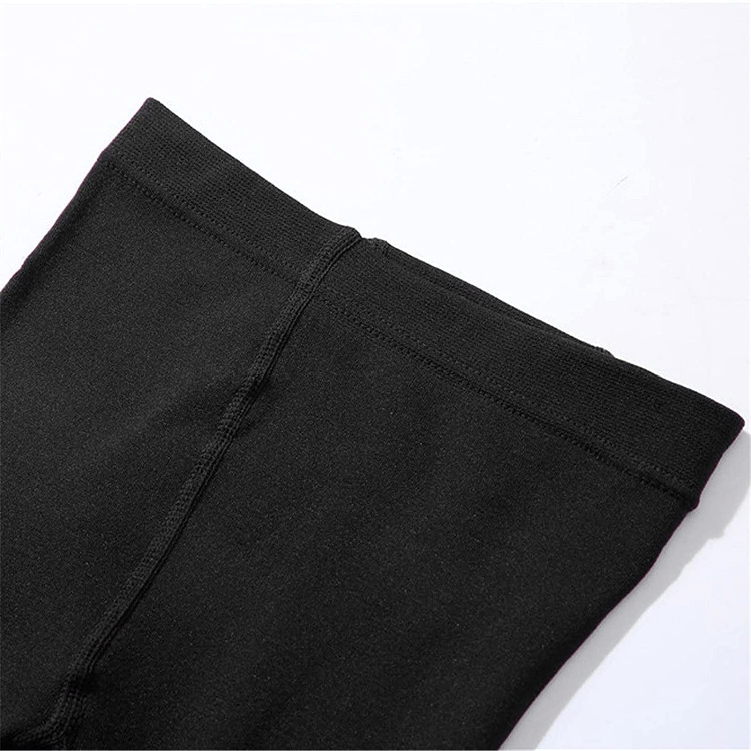 Sherpa Fleece Lined Leggings for Womens plus Velvet Brushed Stretch Tights Winter Pants Warm Pantyhose Pants (Black, L)