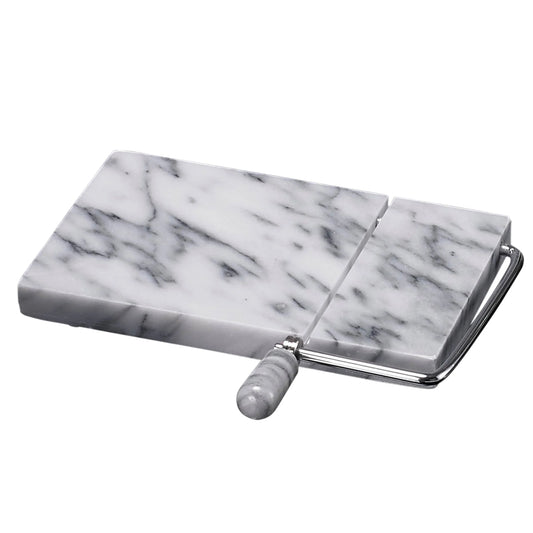 Creative Home Natural Off-White Marble 5" X 8" Cheese Slicer Butter Cutter