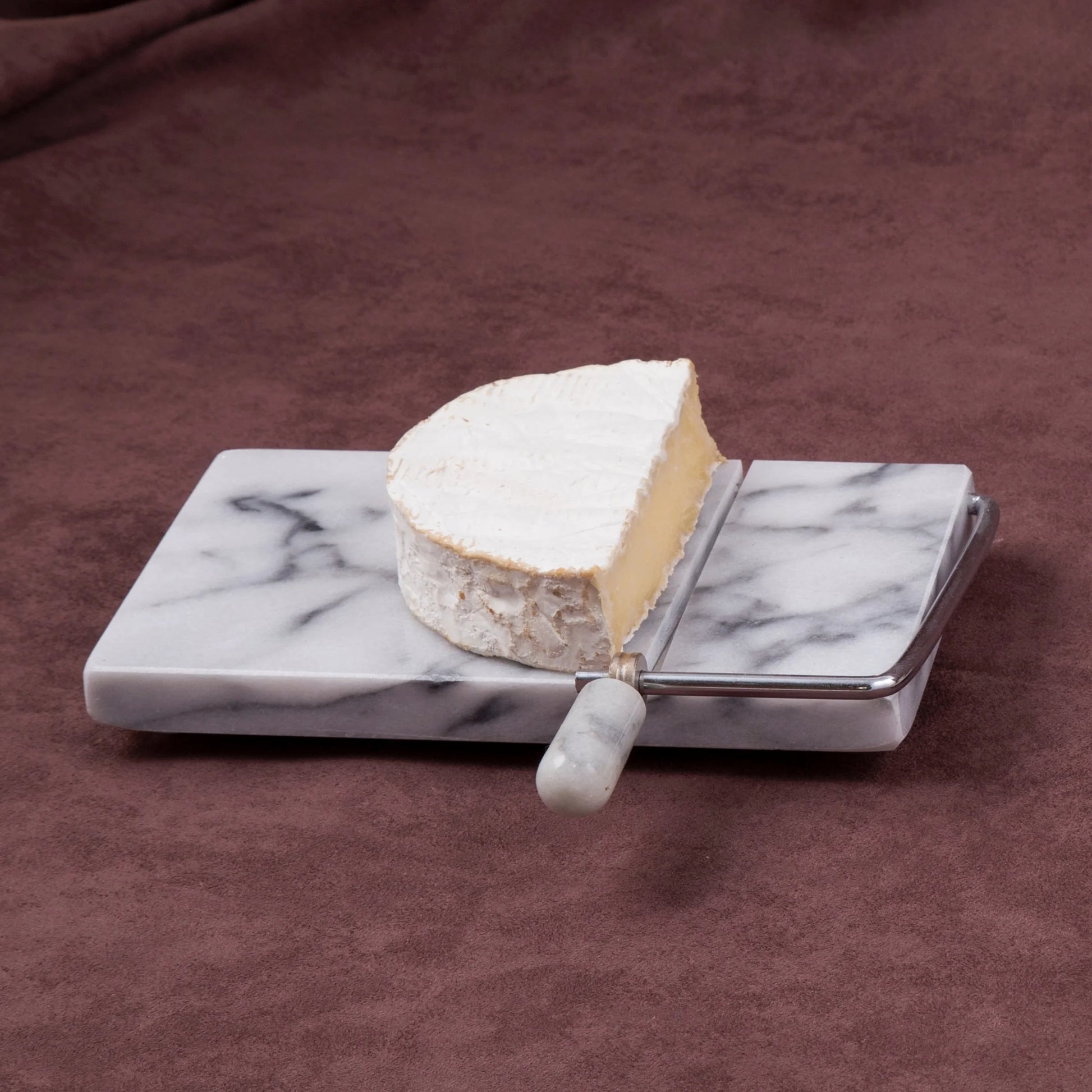 Creative Home Natural Off-White Marble 5" X 8" Cheese Slicer Butter Cutter