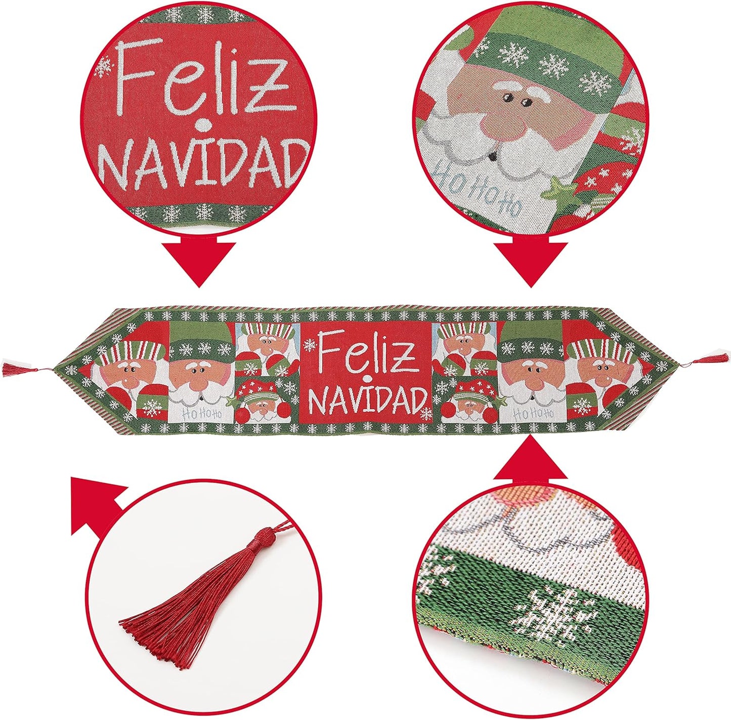 Christmas Table Runner - 13 X 72 Inch - Rustic Christmas Joy Table Runner for Xmas Holiday Family Gathering Dinner Table Decorations, Indoor or Outdoor Parties