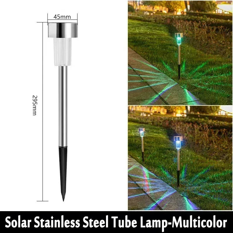 LED Solar Pathway Lawn Lights Outdoor IP65 Waterproof Solar Lamp Decoration for Garden Walkway Path Driveway Patio Yard & Lawn
