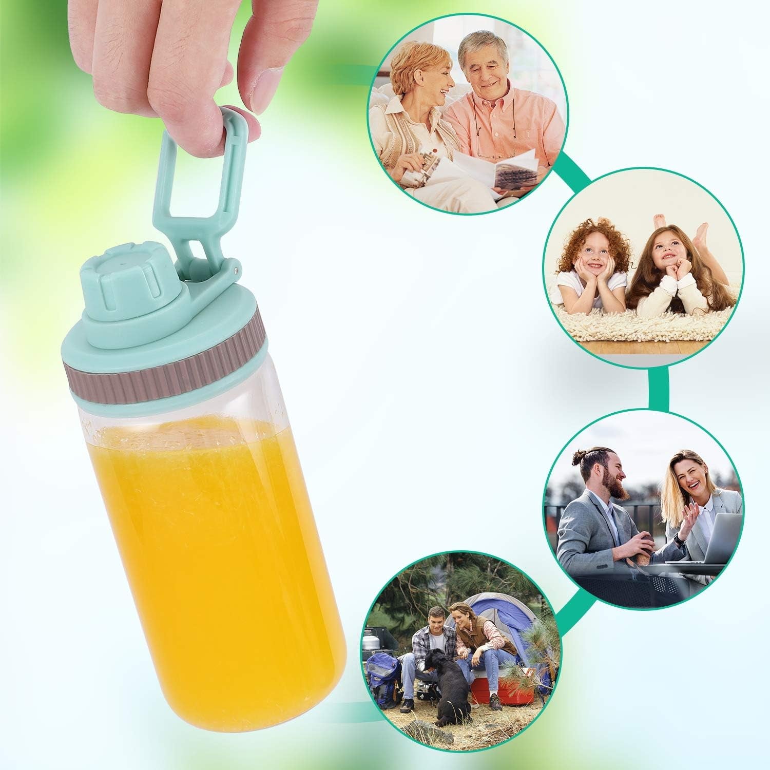 Portable Blender on the Go, Mini Blender for Shakes and Smoothies, Personal Juicer Blender USB Rechargeable with Juice Cup Lid 4000Mah Battery (Pink 2)