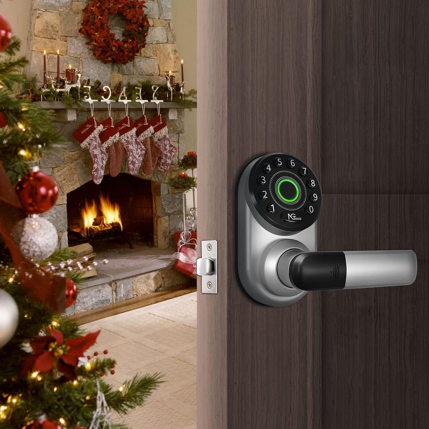 Smart Biometric Fingerprint Door Lock with Wifi, Keypad, and Bluetooth
