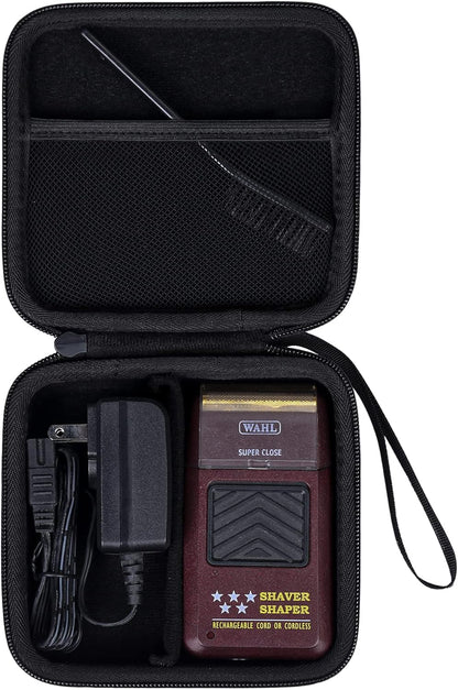 Hard Travel Case Replacement for Wahl Professional 8061-100 8164 5-Star Series Rechargeable Shaver Shaper (Black Case)