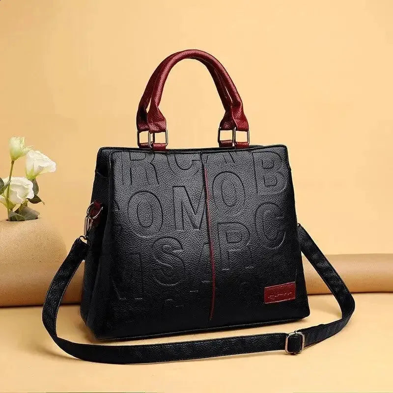 PU Leather Casual Crossbody Bags for Women Ladies Tote Handbag Female Large Capacity Travel Shoulder Bag 240723
