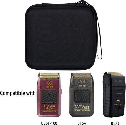 Hard Travel Case Replacement for Wahl Professional 8061-100 8164 5-Star Series Rechargeable Shaver Shaper (Black Case)