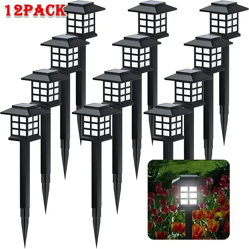 LED Solar Pathway Lawn Lights Outdoor IP65 Waterproof Solar Lamp Decoration for Garden Walkway Path Driveway Patio Yard & Lawn