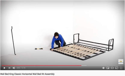 Classic Twin 38" X 75" Murphy Bed, Space Saving, Guest Bed, Wallbed