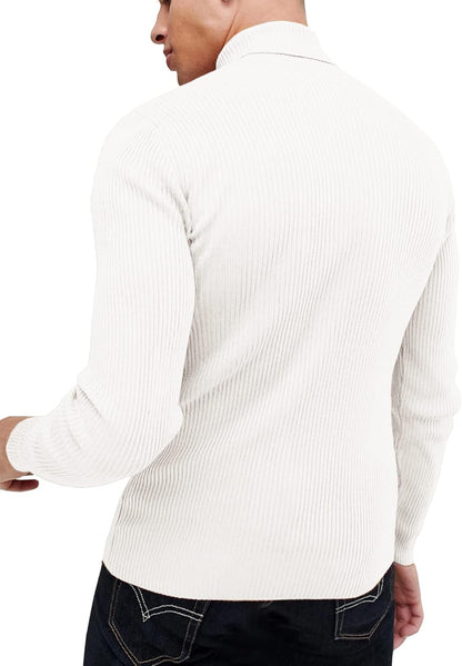 Mens Casual Basic Thermal Turtleneck Slim Fit Pullover Thermal Sweaters