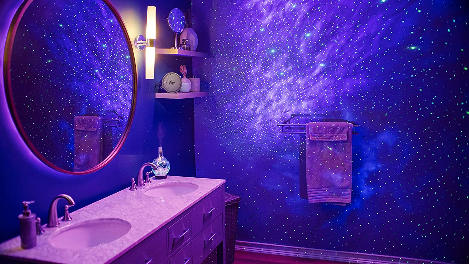 Sky Lite - LED Laser Star Projector, Galaxy Lighting, Nebula Lamp for Gaming Room, Home Theater, Bedroom Night Light (Green Stars)