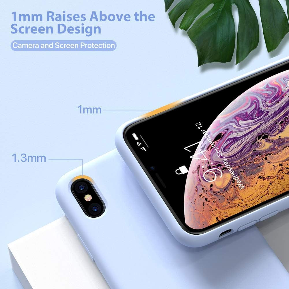 Liquid Silicone Case Compatible with Iphone Xs Max 6.5 Inch (2018), Gel Rubber Full Body Protection Shockproof Cover Case Drop Protection Case Purple