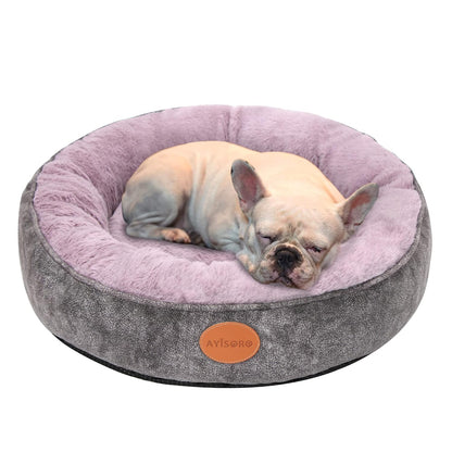Small Dog Bed Calming Dogs Bed for Small Medium Puppy Dogs Anti-Anxiety Puppy Bed Machine Washable Warming Cozy Soft Pet round Cat Beds