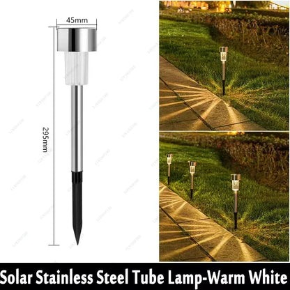 LED Solar Pathway Lawn Lights Outdoor IP65 Waterproof Solar Lamp Decoration for Garden Walkway Path Driveway Patio Yard & Lawn