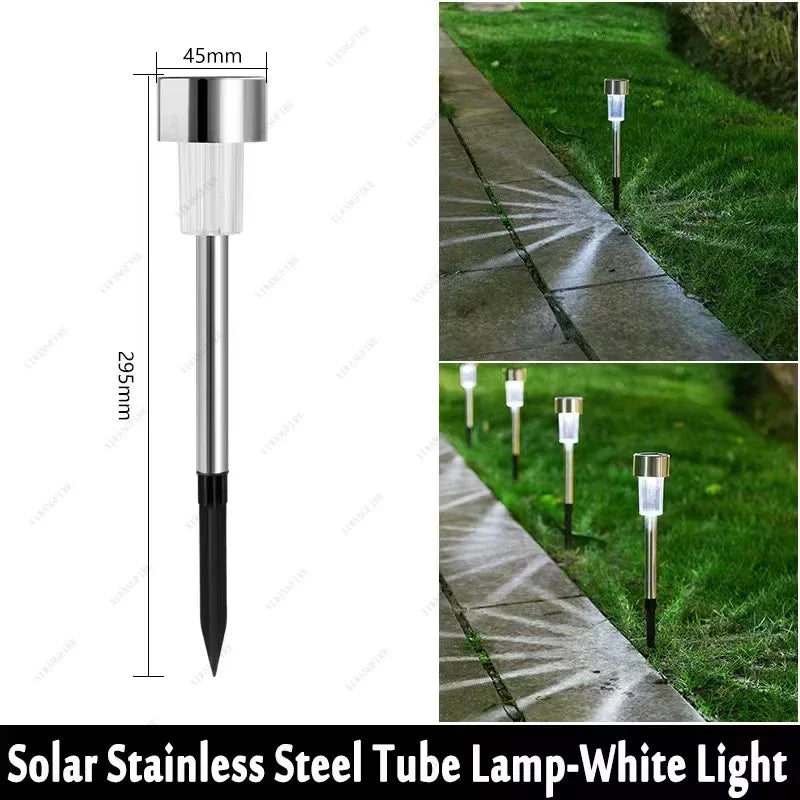 LED Solar Pathway Lawn Lights Outdoor IP65 Waterproof Solar Lamp Decoration for Garden Walkway Path Driveway Patio Yard & Lawn