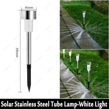 LED Solar Pathway Lawn Lights Outdoor IP65 Waterproof Solar Lamp Decoration for Garden Walkway Path Driveway Patio Yard & Lawn