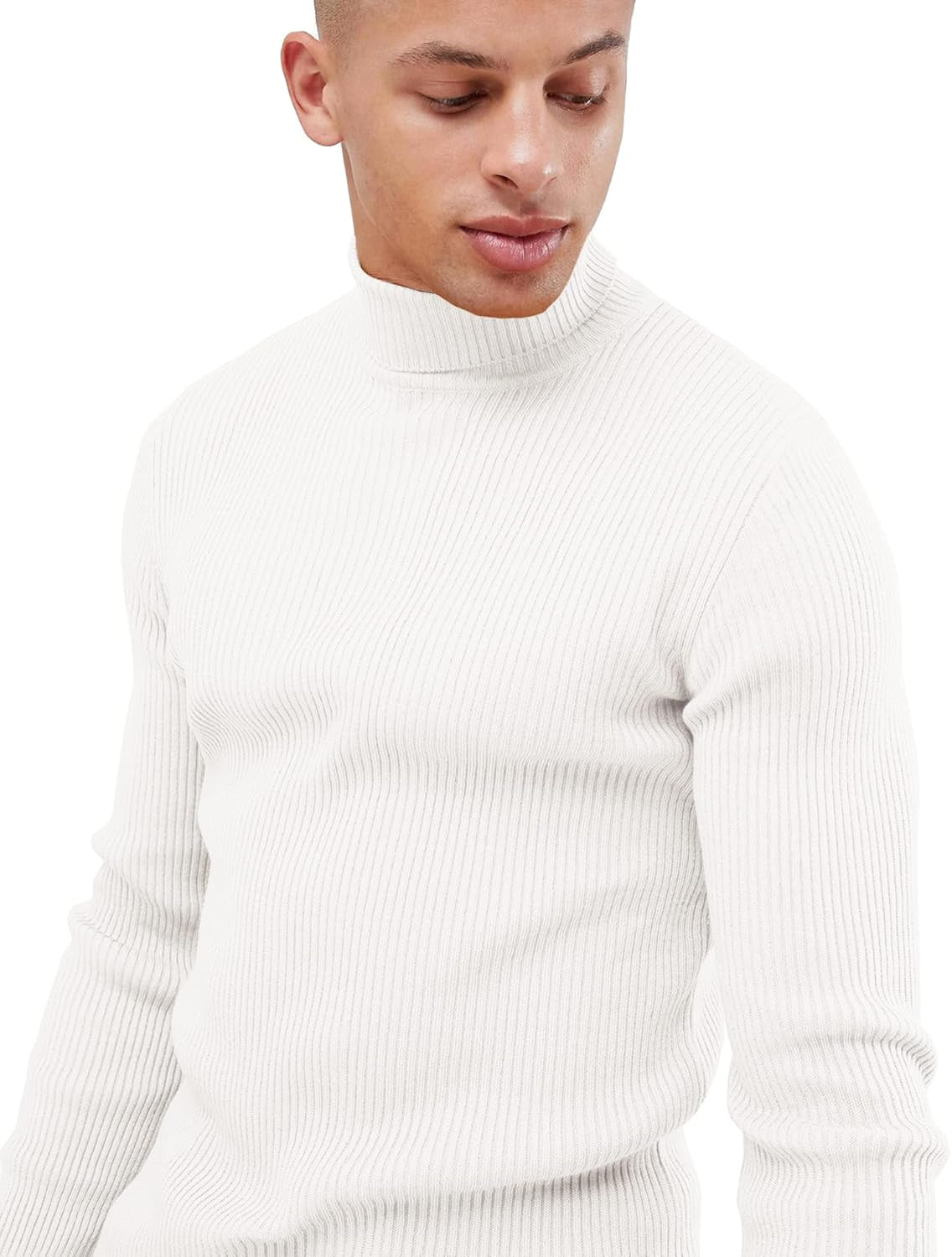 Mens Casual Basic Thermal Turtleneck Slim Fit Pullover Thermal Sweaters