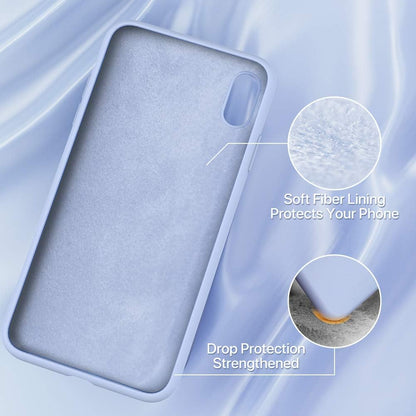 Liquid Silicone Case Compatible with Iphone Xs Max 6.5 Inch (2018), Gel Rubber Full Body Protection Shockproof Cover Case Drop Protection Case Purple