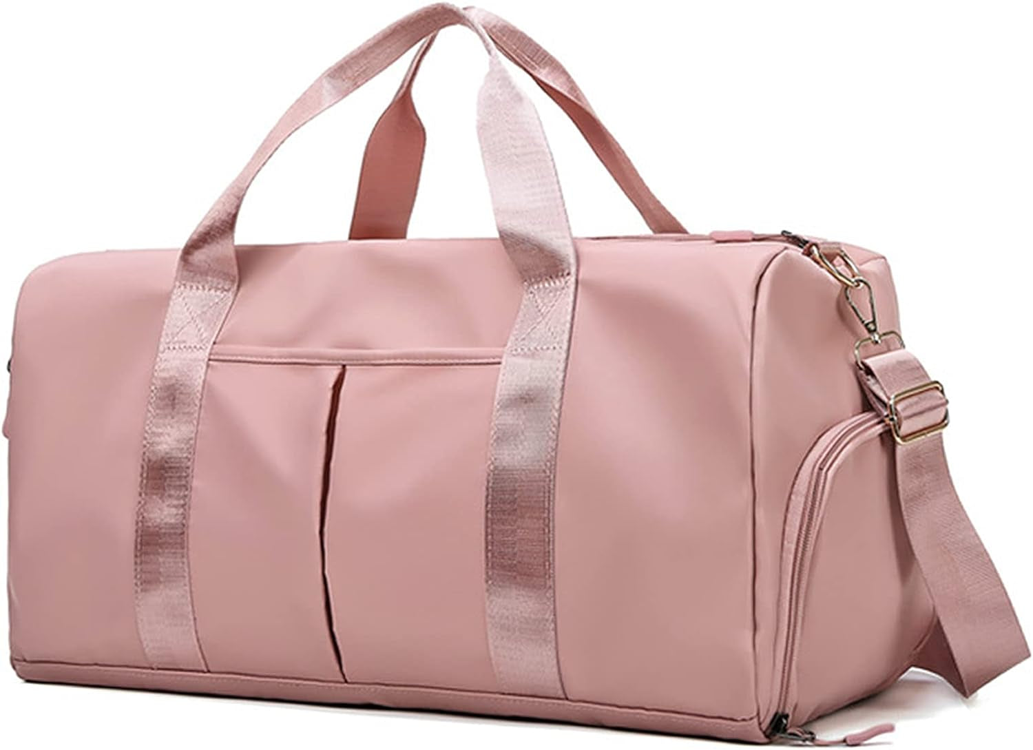 Waterproof Duffel Gym Bag Pink for Women and Men Swim Sports Travel Weekender Bag,19.68Inch