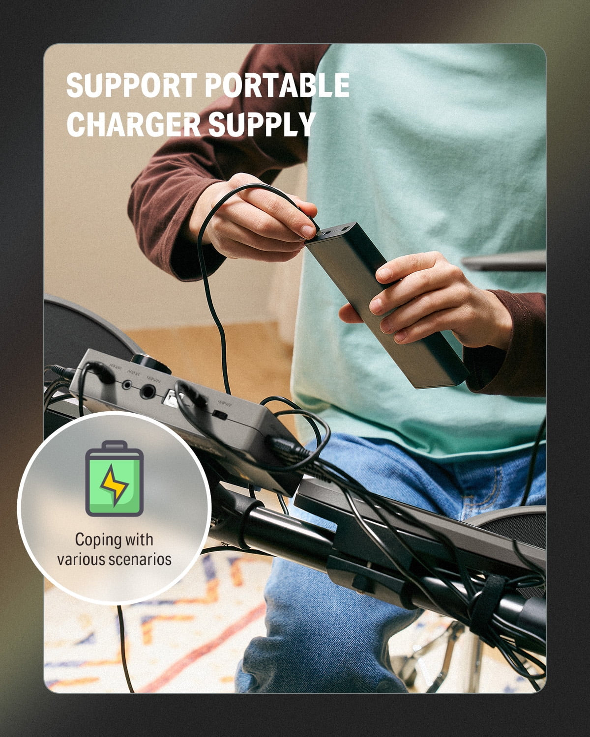 Electric Drum Set for Kids Beginner Christmas Birthday Gift, 150+ Sounds, Quiet Mesh Pad, DED-70 New