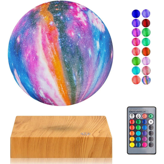 Levitating Moon Lamp,16 Colors Galaxy Moon Lamp 5.9 Inch 3D LED with Remote Control for Home Office Decor,Unique Birthday Christmas Gifts