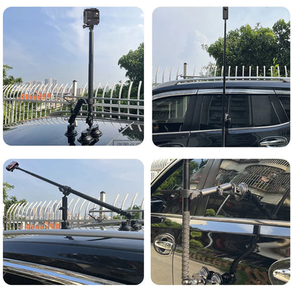 Other Camera Products Car Ballhead Triangle Suction Cups and Invisible Selfie Stick for Gopro Max Hero 11 10 Insta360 X3 One R X2 Car Camera Accessory 230920