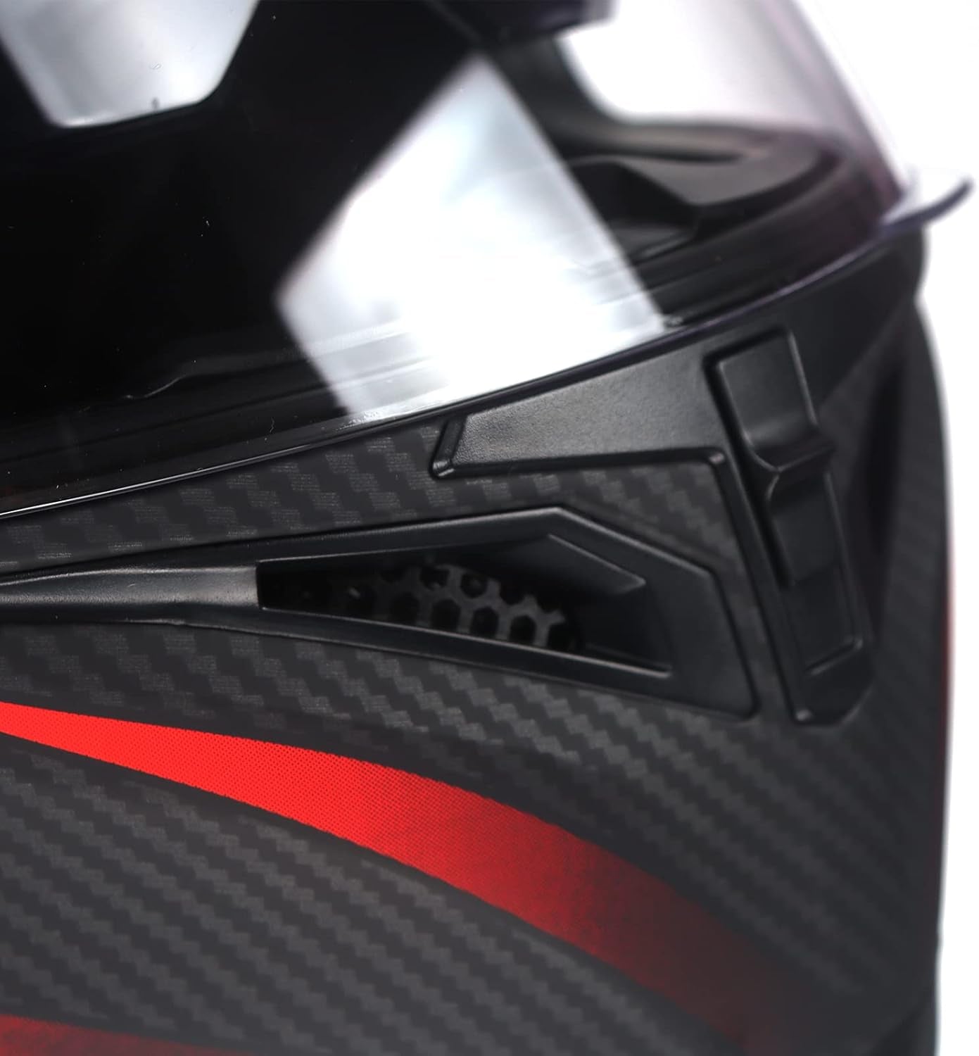 Full Face Motorcycle Helmet with Internal Tinted Visor & DOT Approved for Moped ATV Cruiser Scooter (Matt Red, Large)