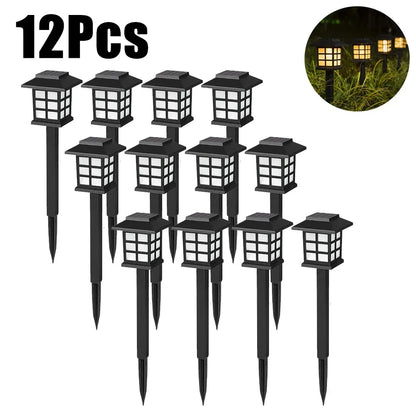 LED Solar Pathway Lawn Lights Outdoor IP65 Waterproof Solar Lamp Decoration for Garden Walkway Path Driveway Patio Yard & Lawn
