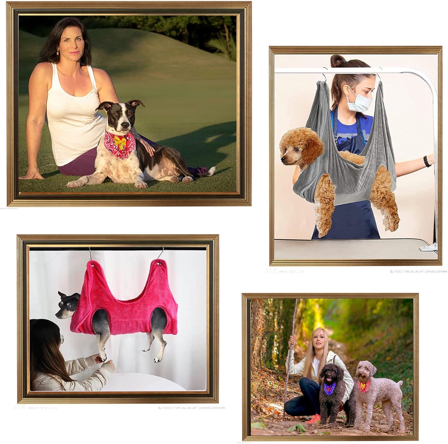 Dog Grooming Hammock Helper，Dog Grooming Harness for Nail Trimming, Dog Grooming Supplies for Grooming with Dog Bandana