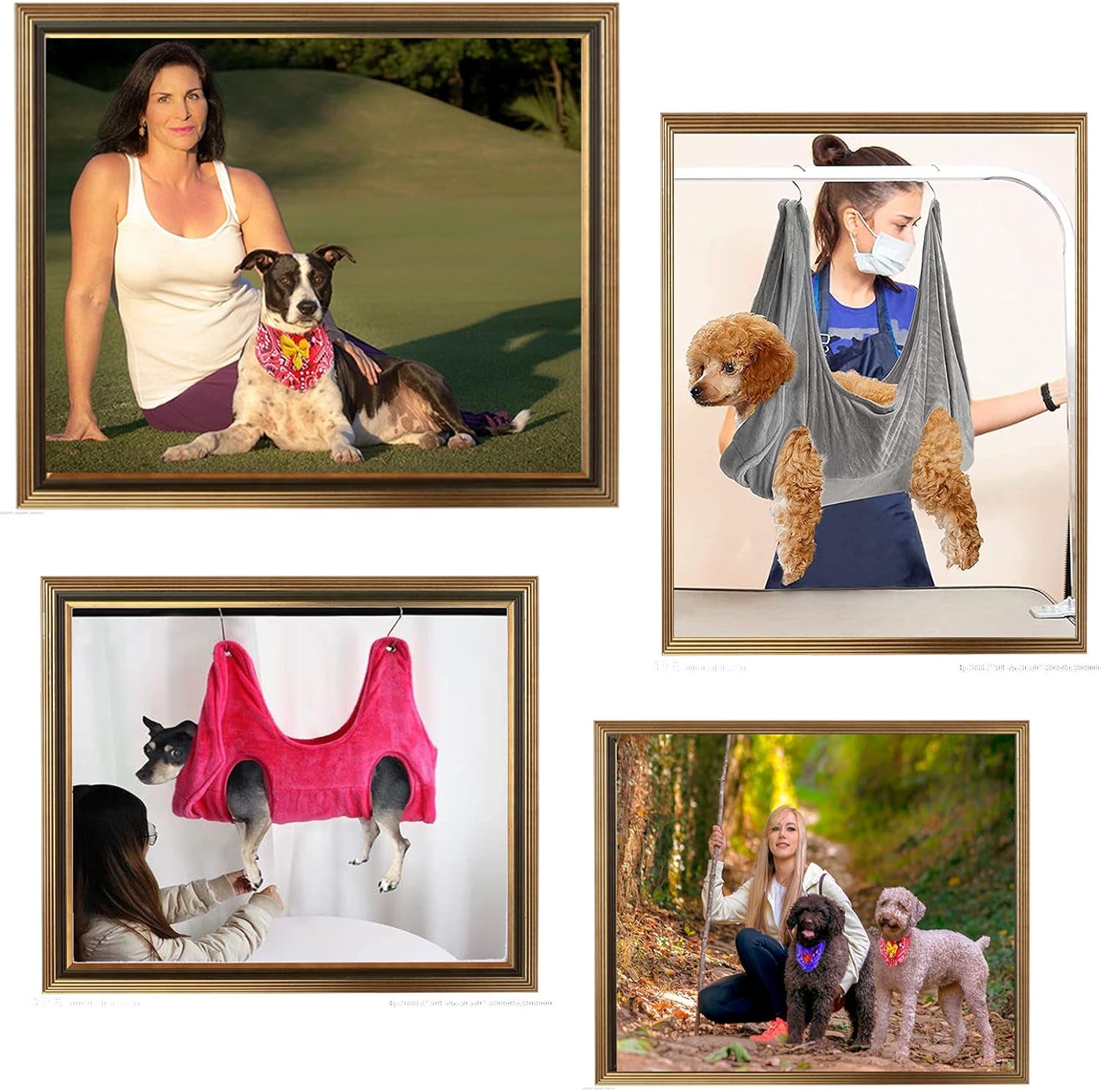 Dog Grooming Hammock Helper，Dog Grooming Harness for Nail Trimming, Dog Grooming Supplies for Grooming with Dog Bandana