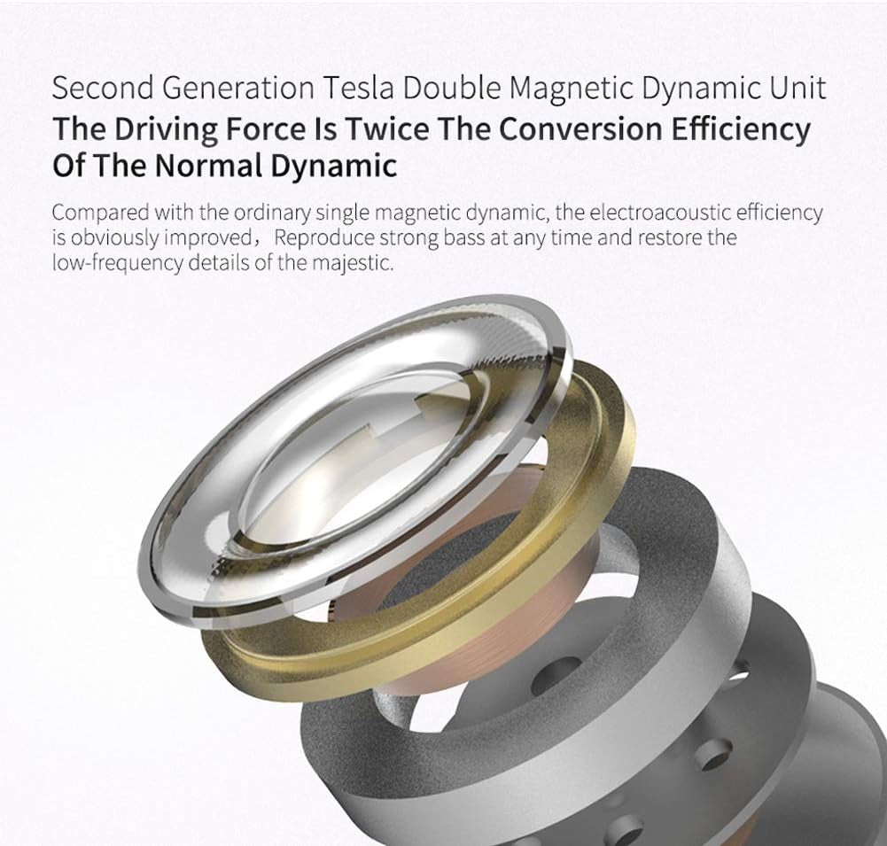 KZ ZS10 Pro in Ear Monitor Headphone, Wired Gaming Earphones, KZ Hifi Earbuds Headphone with 4 Balanced Armatures and 1 Dynamic Drivers IEM Earphones for Drummer Musician (Blue with Mic)