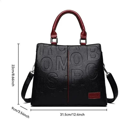 PU Leather Casual Crossbody Bags for Women Ladies Tote Handbag Female Large Capacity Travel Shoulder Bag 240723