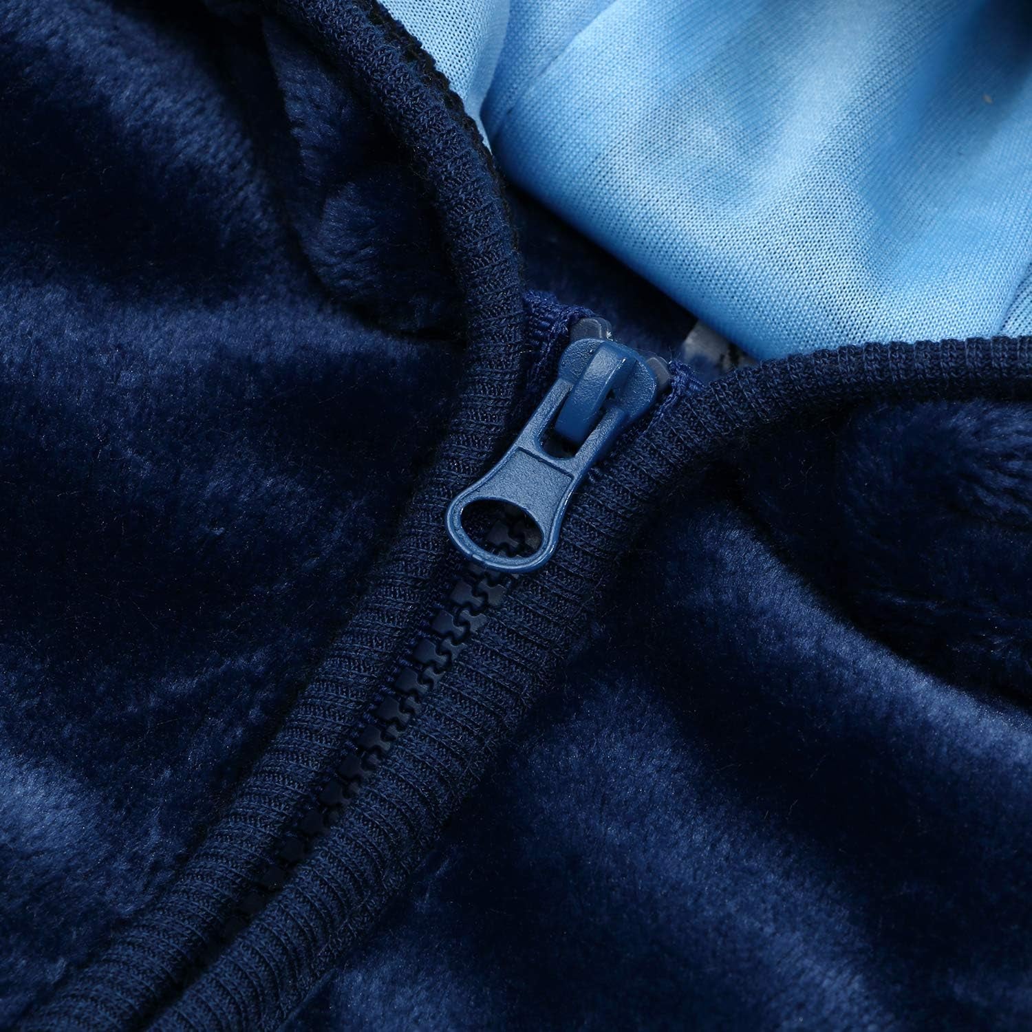 Infant Baby Boys Girls Fleece Ears Hat with Lined Hooded Zipper up Jacket Coat Tops Outwear Overcoat Warm Fall Winte