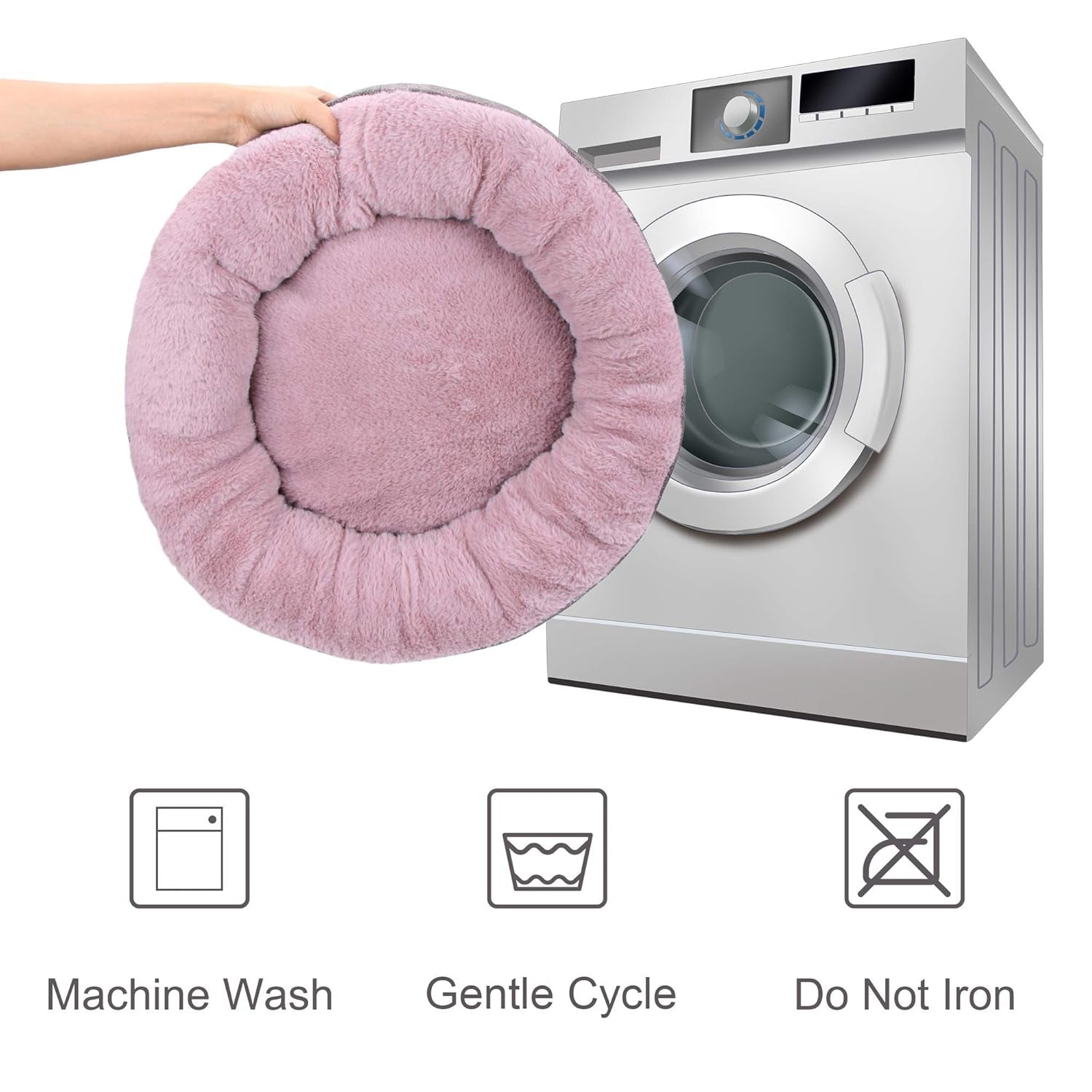 Small Dog Bed Calming Dogs Bed for Small Medium Puppy Dogs Anti-Anxiety Puppy Bed Machine Washable Warming Cozy Soft Pet round Cat Beds