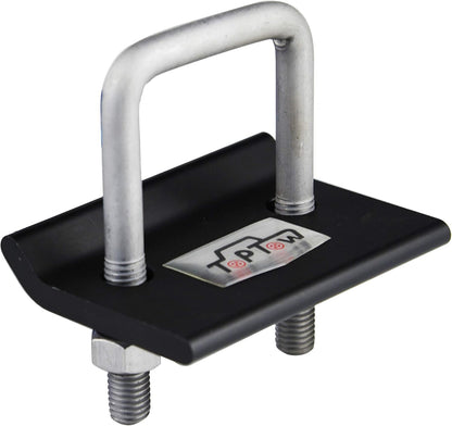 64707 Trailer Hitch Tightener anti Rattle Clamp for 1.25 Inch and 2 Inch Receiver Hitches, Black Aluminum Stabilizer Plate, 2 Packs