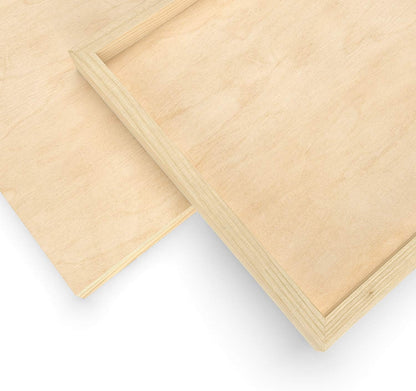 Wooden Canvas Board, 9X12 Inch, Pack of 5 | Cradled Birch Wood Panels for Painting, Acrylic Pouring, Encaustic Art & Wood Burning