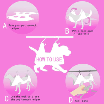 Dog Grooming Hammock Helper，Dog Grooming Harness for Nail Trimming, Dog Grooming Supplies for Grooming with Dog Bandana