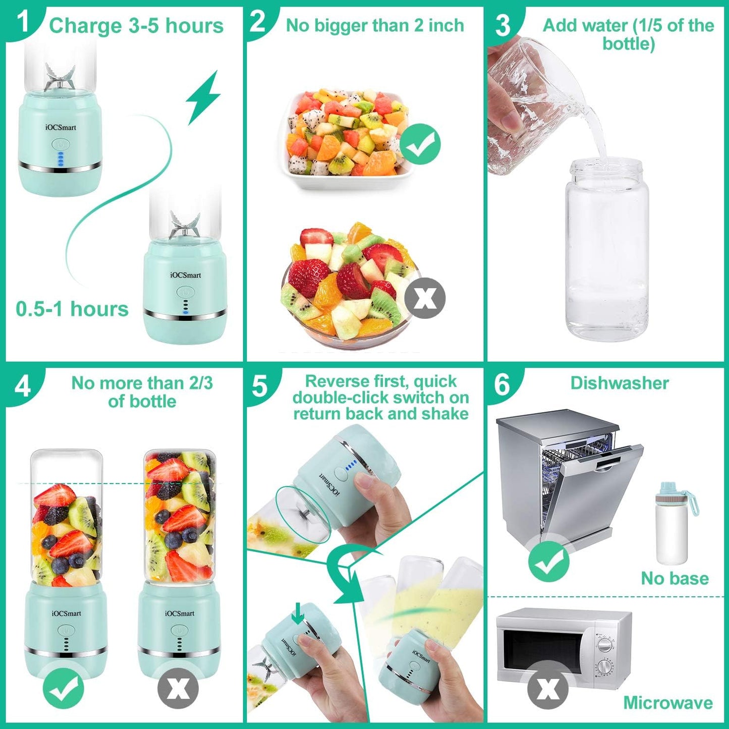 Portable Blender on the Go, Mini Blender for Shakes and Smoothies, Personal Juicer Blender USB Rechargeable with Juice Cup Lid 4000Mah Battery (Pink 2)