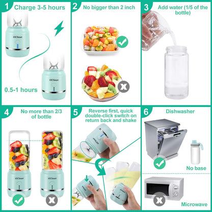 Portable Blender on the Go, Mini Blender for Shakes and Smoothies, Personal Juicer Blender USB Rechargeable with Juice Cup Lid 4000Mah Battery (Pink 2)