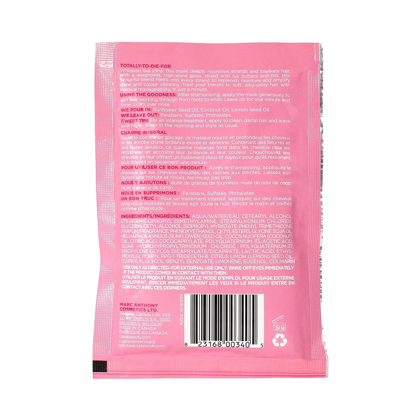 the Top Coat One Minute High Shine Hair Mask, 1.76 Ounce