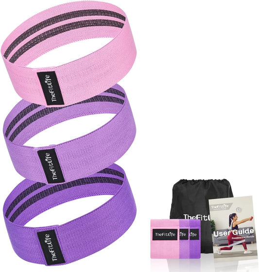 Resistance Exercise Bands for Women - Fabric Workout Bands for Booty, Hip, Glute, Leg, Thigh, Squat, Butt Lift Excersize and Fitness Loop Bands for Home Gym