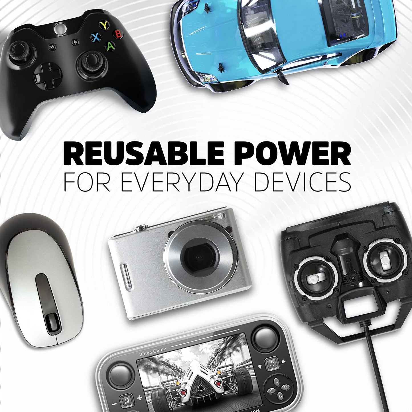 Rechargeable AA Batteries, Recharge Universal Double a Battery Pre-Charged, 16 Count